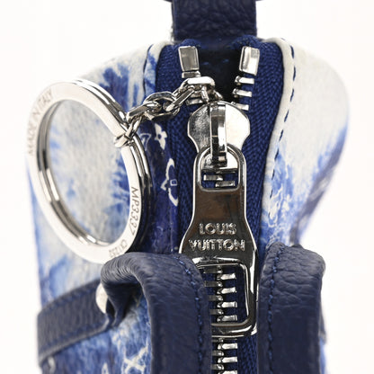 Louis Vuitton Monogram Bandana Mini Keepall Bag Charm Key Holder Blue 6 of 6