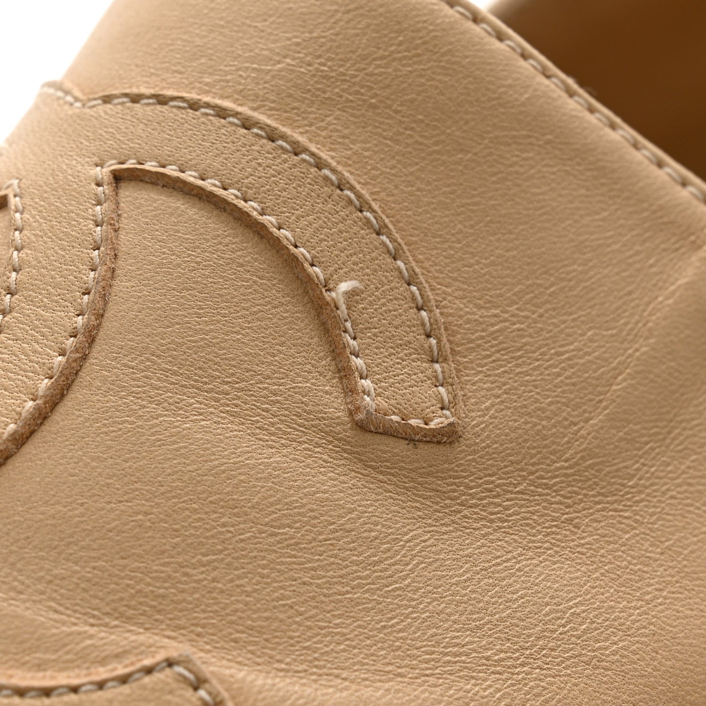 Lambskin CC Espadrilles 40 Beige Black