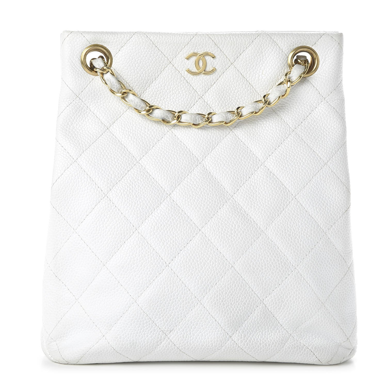 Chanel Caviar Quilted Shoulder Bag White 1 of 10