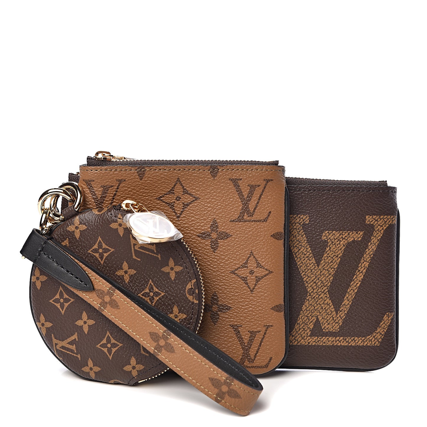 Reverse Monogram Giant Trio Pouch
