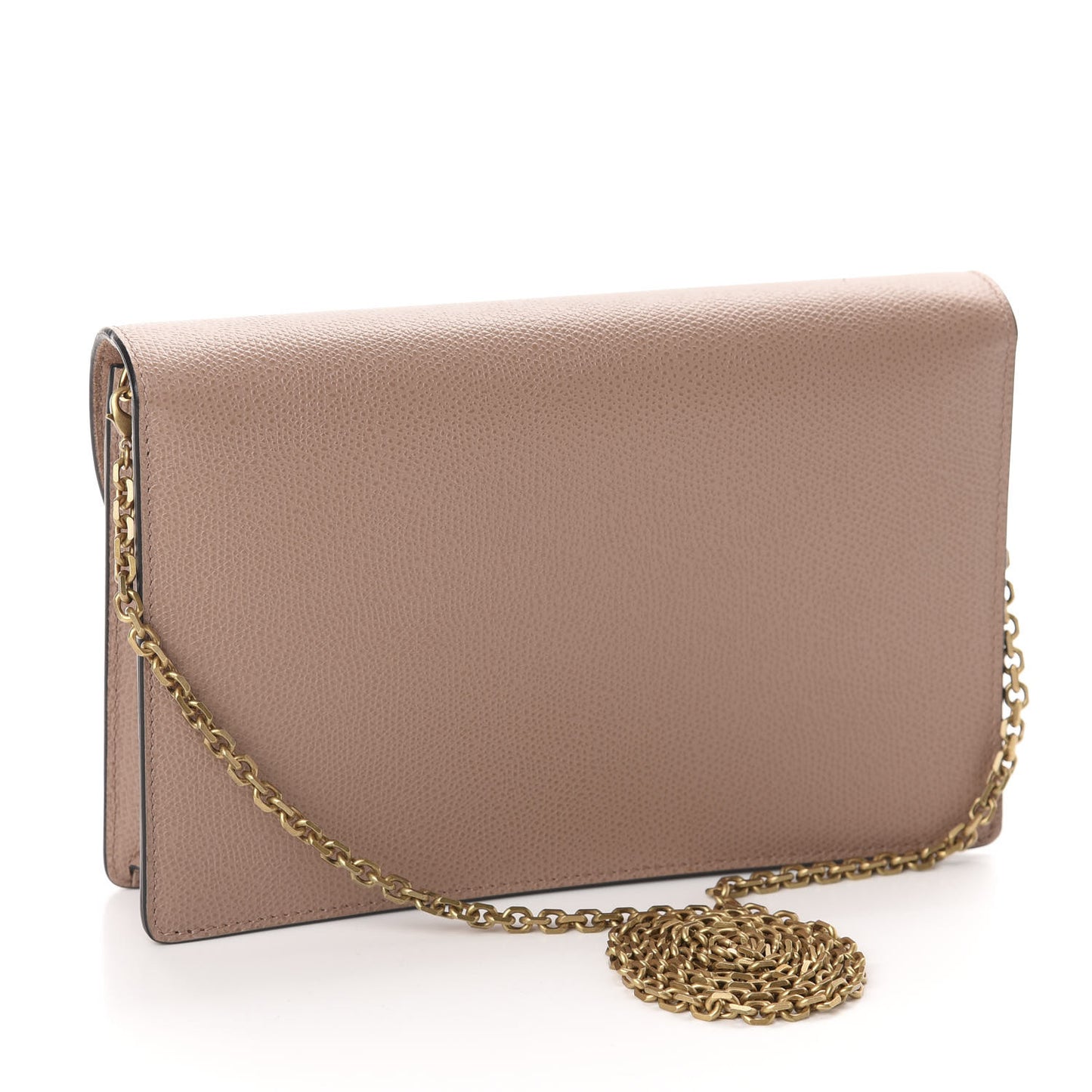 Grained Calfskin Saddle Chain Pouch Fard