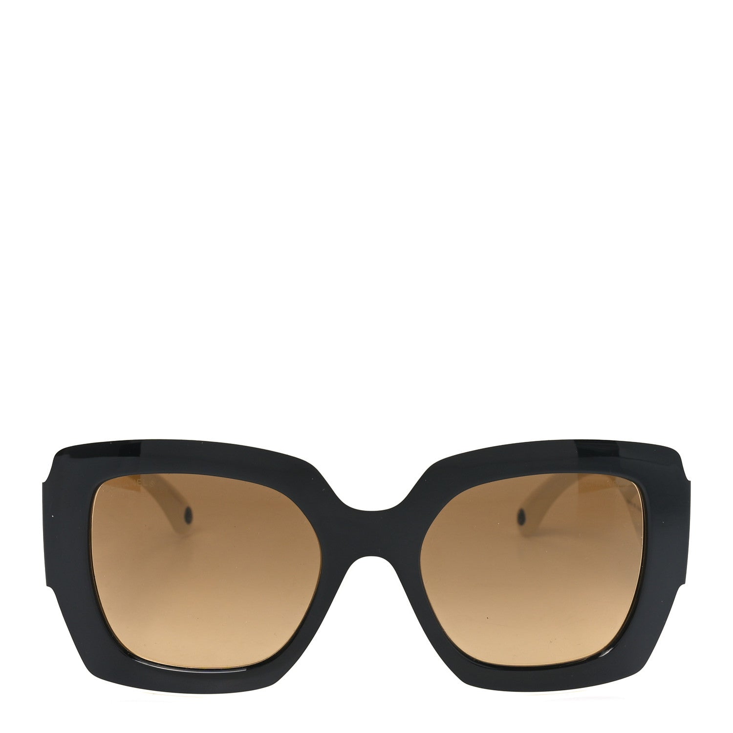 Chanel Acetate Square Sunglasses 6059 Black White 2 of 7