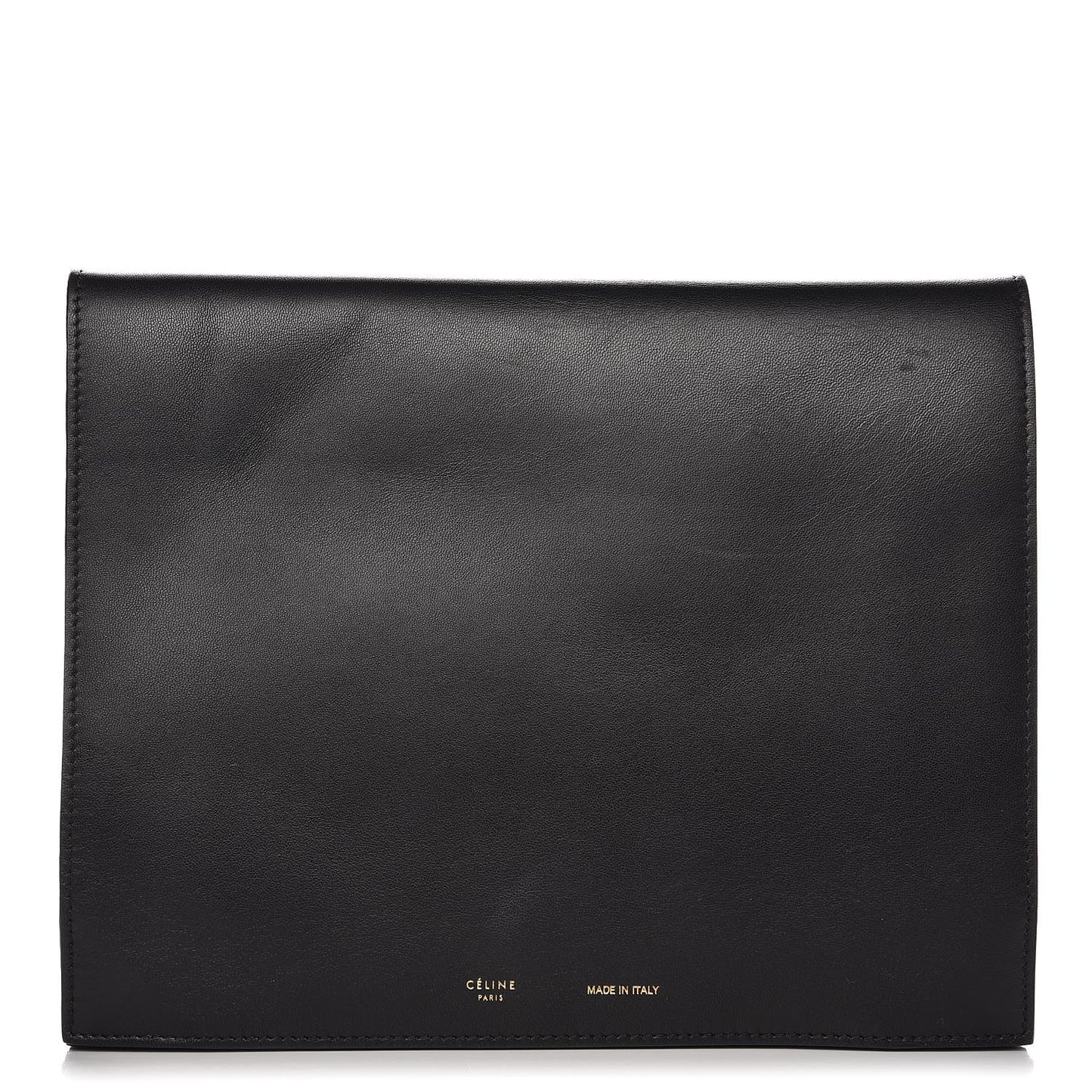 Smooth Lambskin iPad Folio Clutch Black