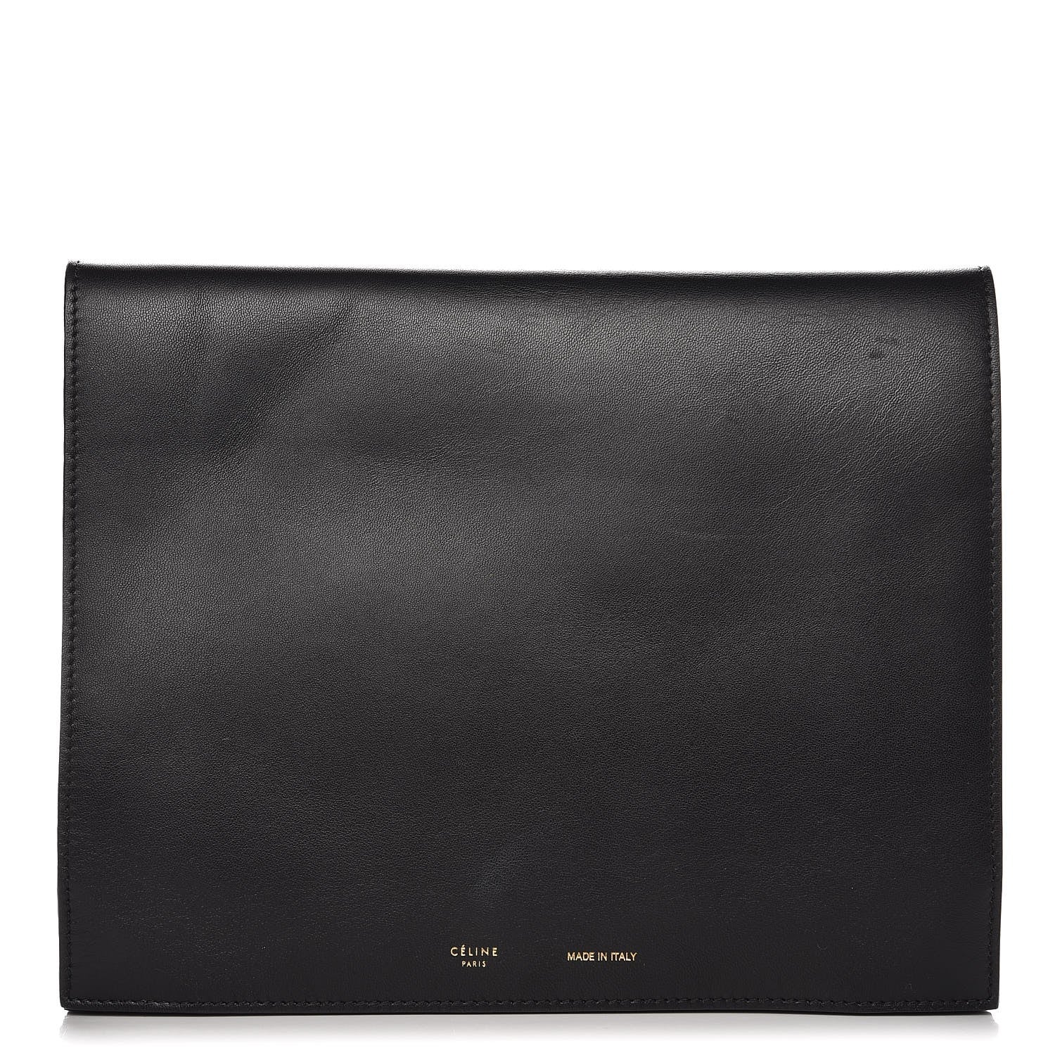 Celine Smooth Lambskin iPad Folio Clutch Black 1 of 9