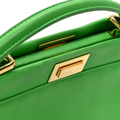 Fendi Nappa Mini Peekaboo Iconic Satchel Tomatillo 15 of 16