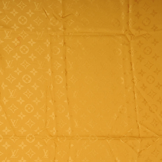 Wool Silk Monogram Shawl Safran