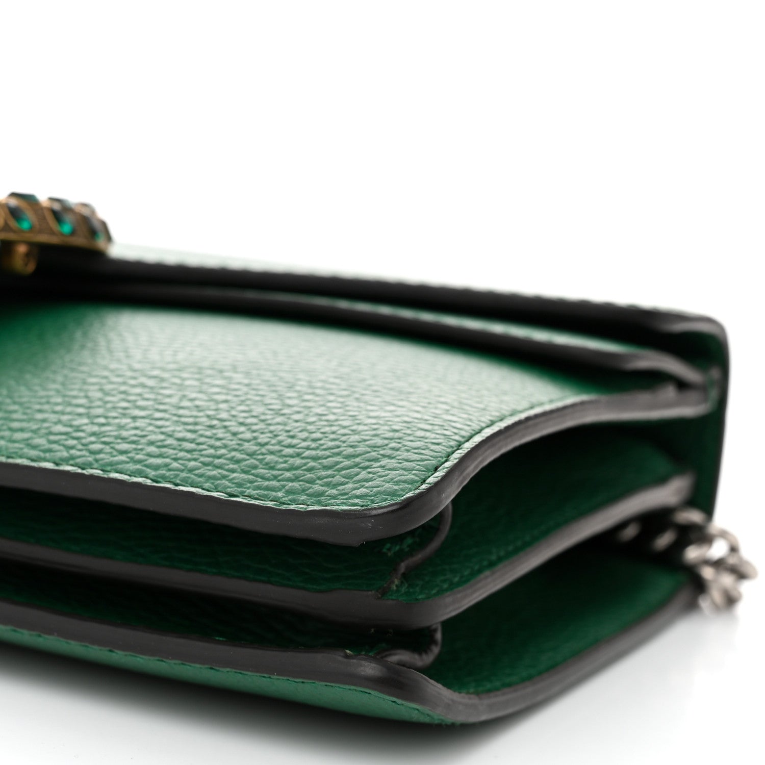 Gucci Pebbled Calfskin Small Dionysus Shoulder Bag Emerald 10 of 10