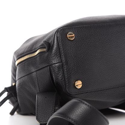 Valentino Garavani Pebbled Calfskin Rockstud Drawstring Backpack Black 6 of 11