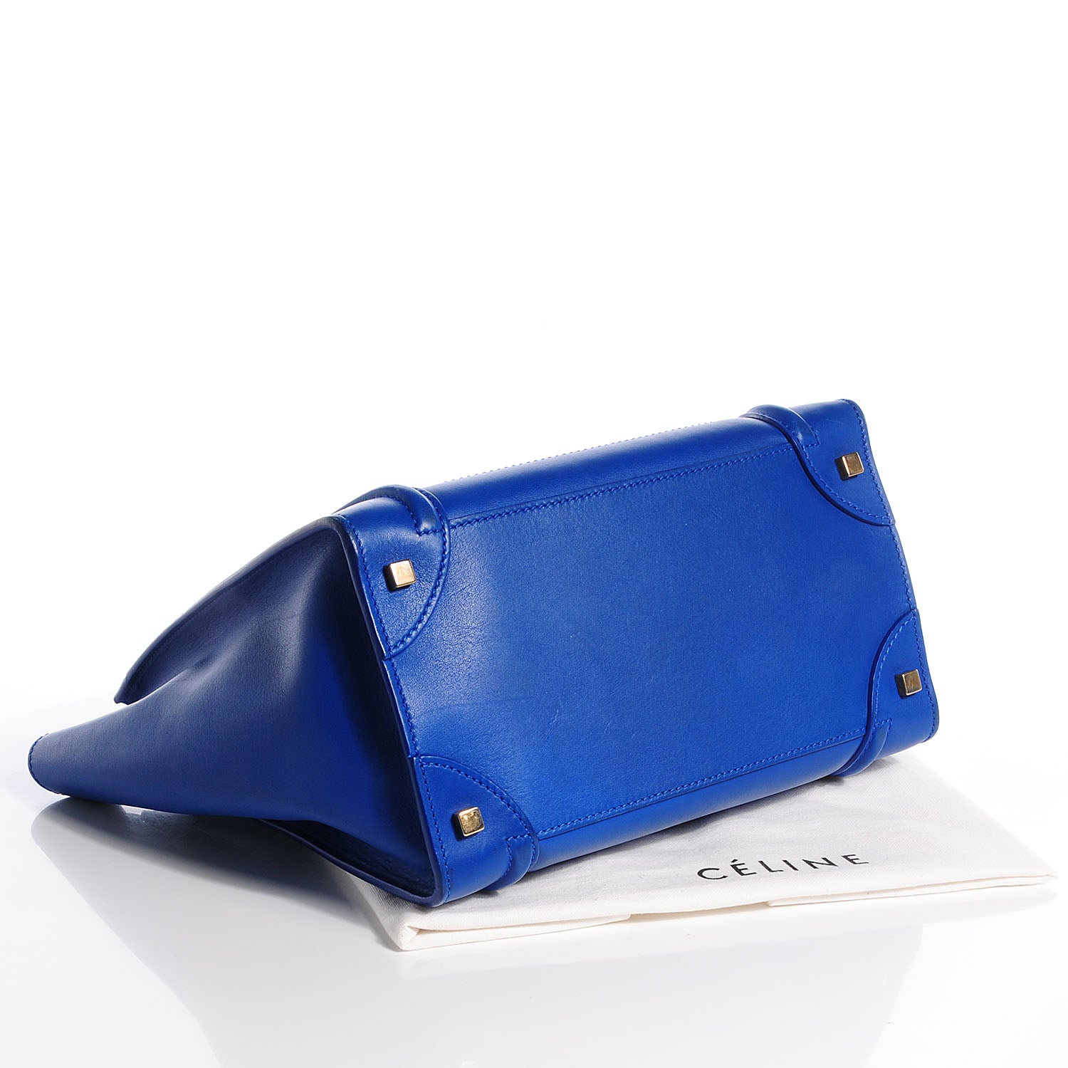 Celine Smooth Calfskin Mini Luggage Royal Blue 4 of 10