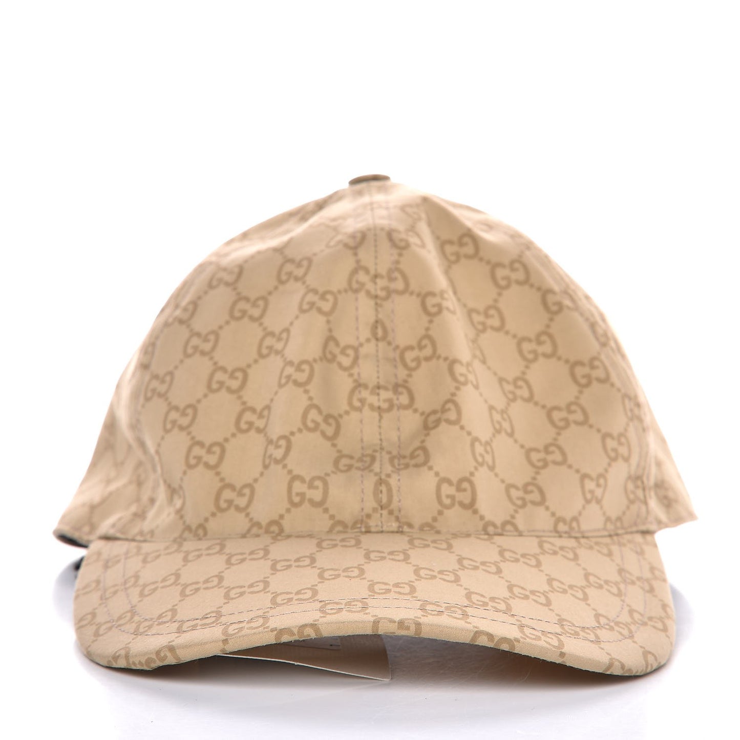 Cotton Monogram GG Web Baseball Hat L Beige