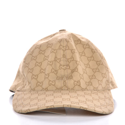 Gucci Cotton Monogram GG Web Baseball Hat L Beige 3 of 9