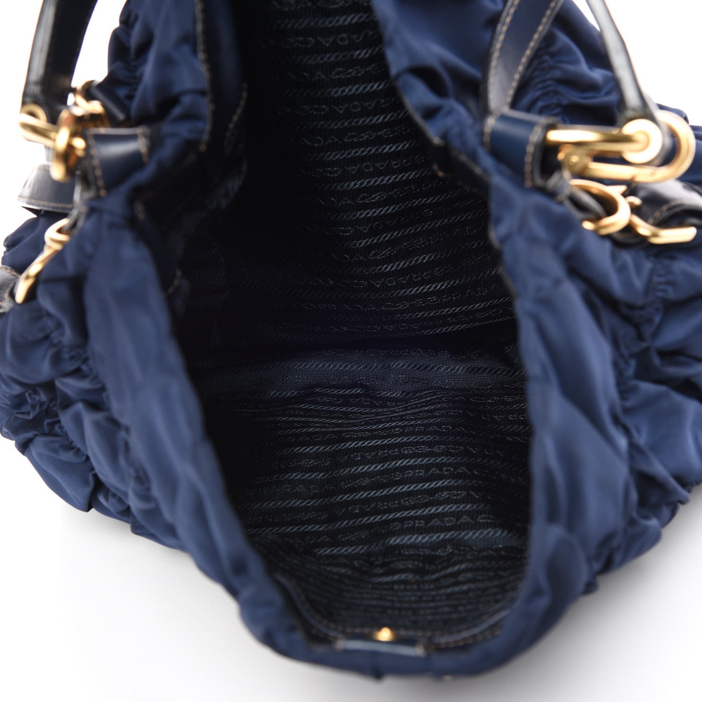 Tessuto Nylon Gaufre Tote Blue