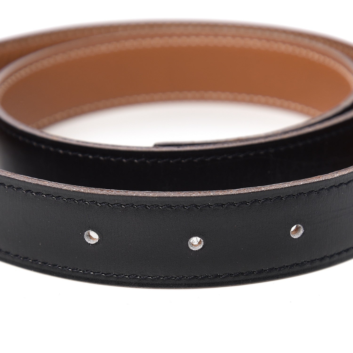 Hermes Box Togo 24mm Constance H Belt 74 Black Gold 3 of 6