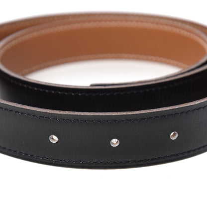 Hermes Box Togo 24mm Constance H Belt 74 Black Gold 3 of 6
