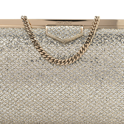 Jimmy Choo Glitter Ellipse Clutch Champagne 7 of 11