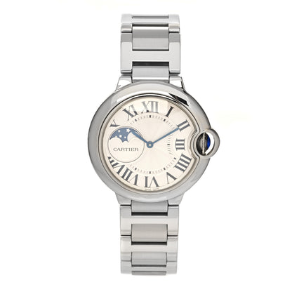 Cartier Stainless Steel 37mm Ballon Bleu De Cartier Moonphase Automatic Watch 1 of 5