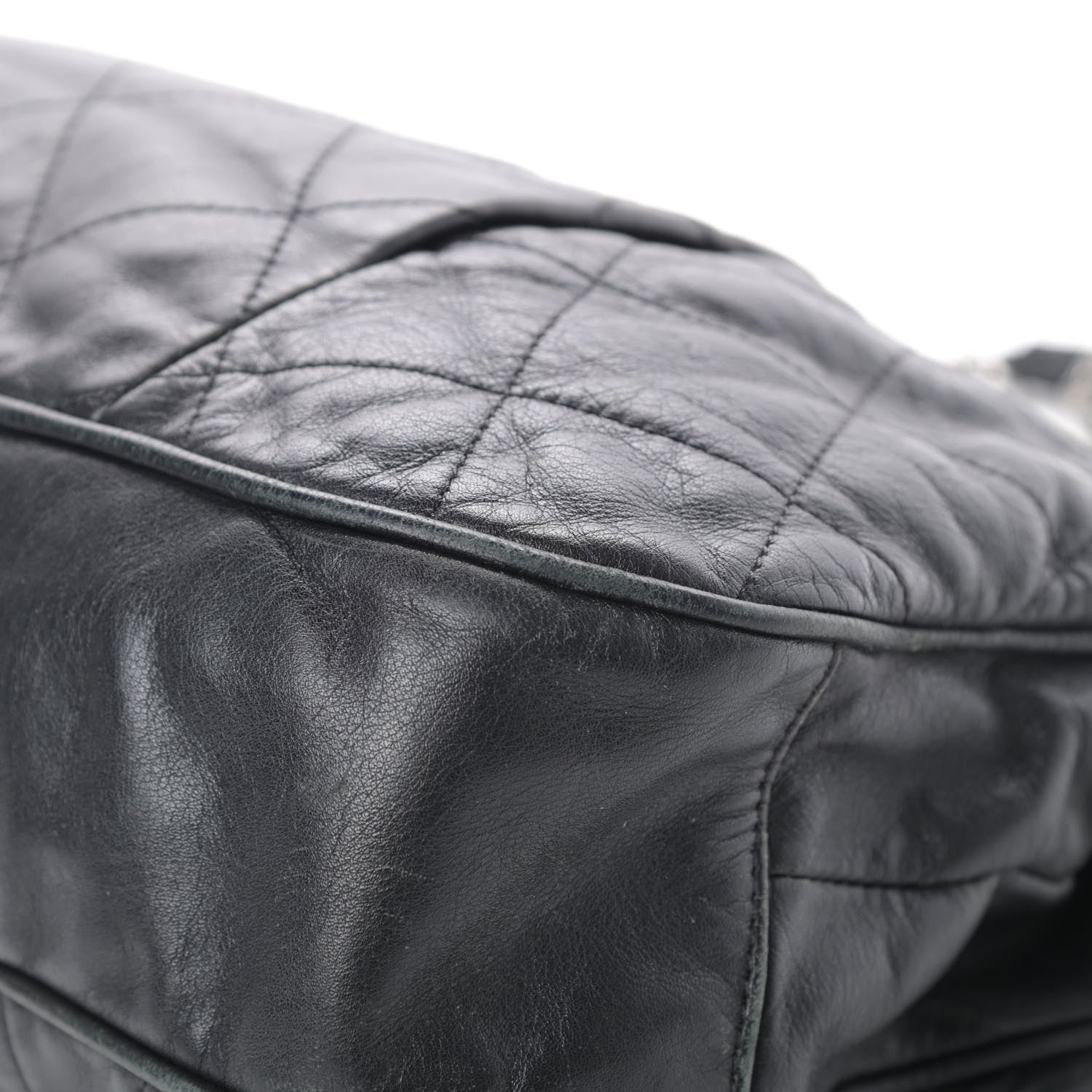 Chanel Calfskin Coco Pleats Flap Black 11 of 17
