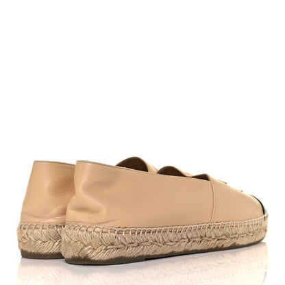 Chanel Lambskin CC Espadrilles 42 Beige Black 4 of 9