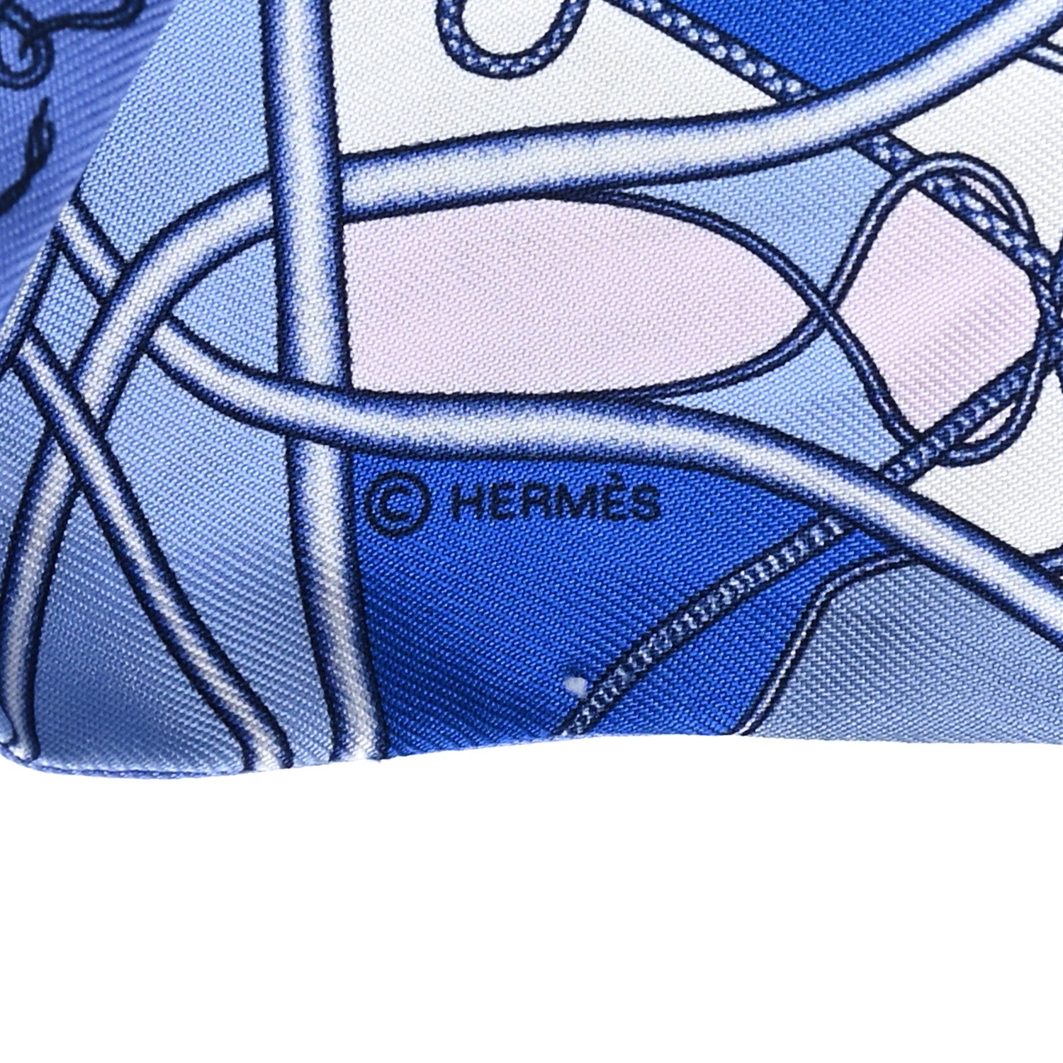 Hermes Silk Coup De Fouet Au Bloc Twilly Bleu Blanc Rose 1848673