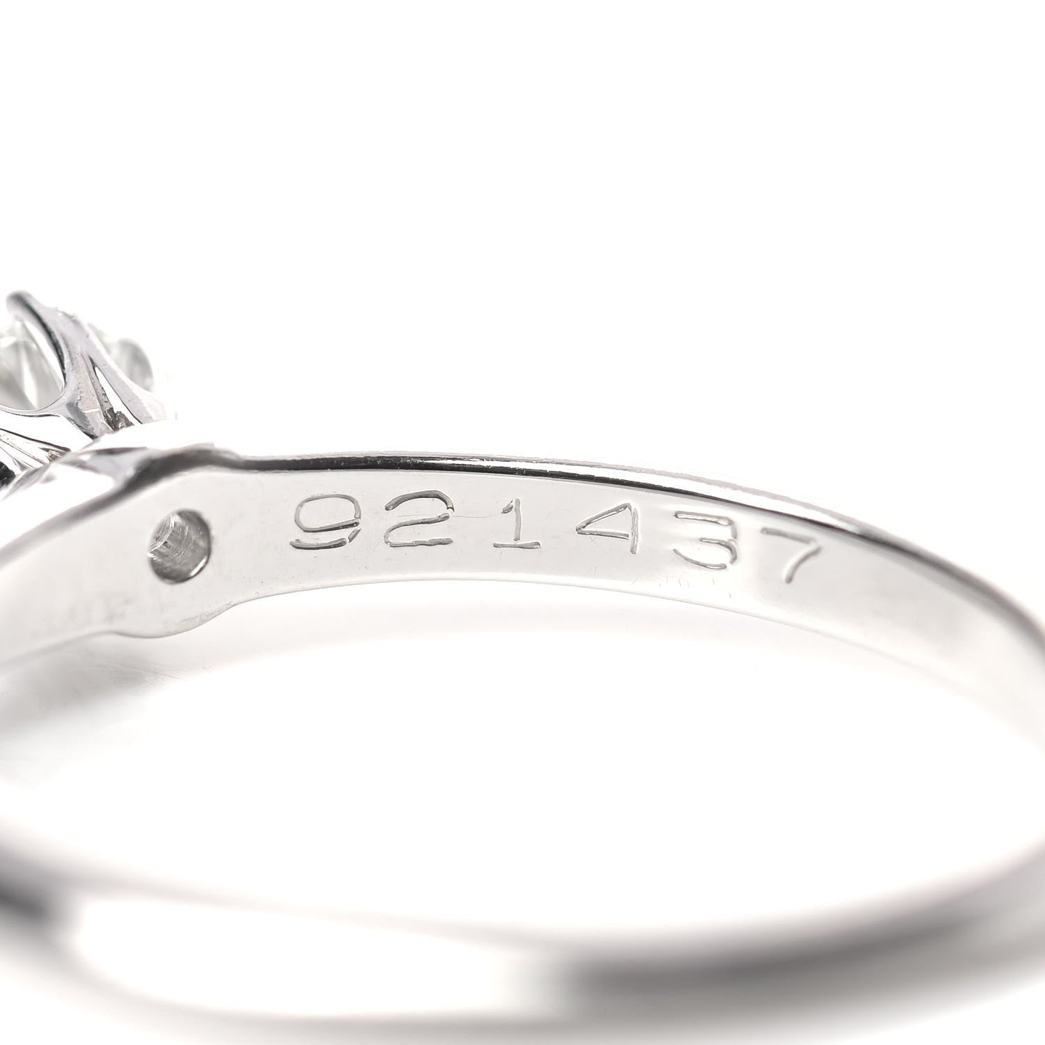 Tiffany Platinum Diamond .25ct Solitaire Engagement Ring 51 5.75 4 of 5
