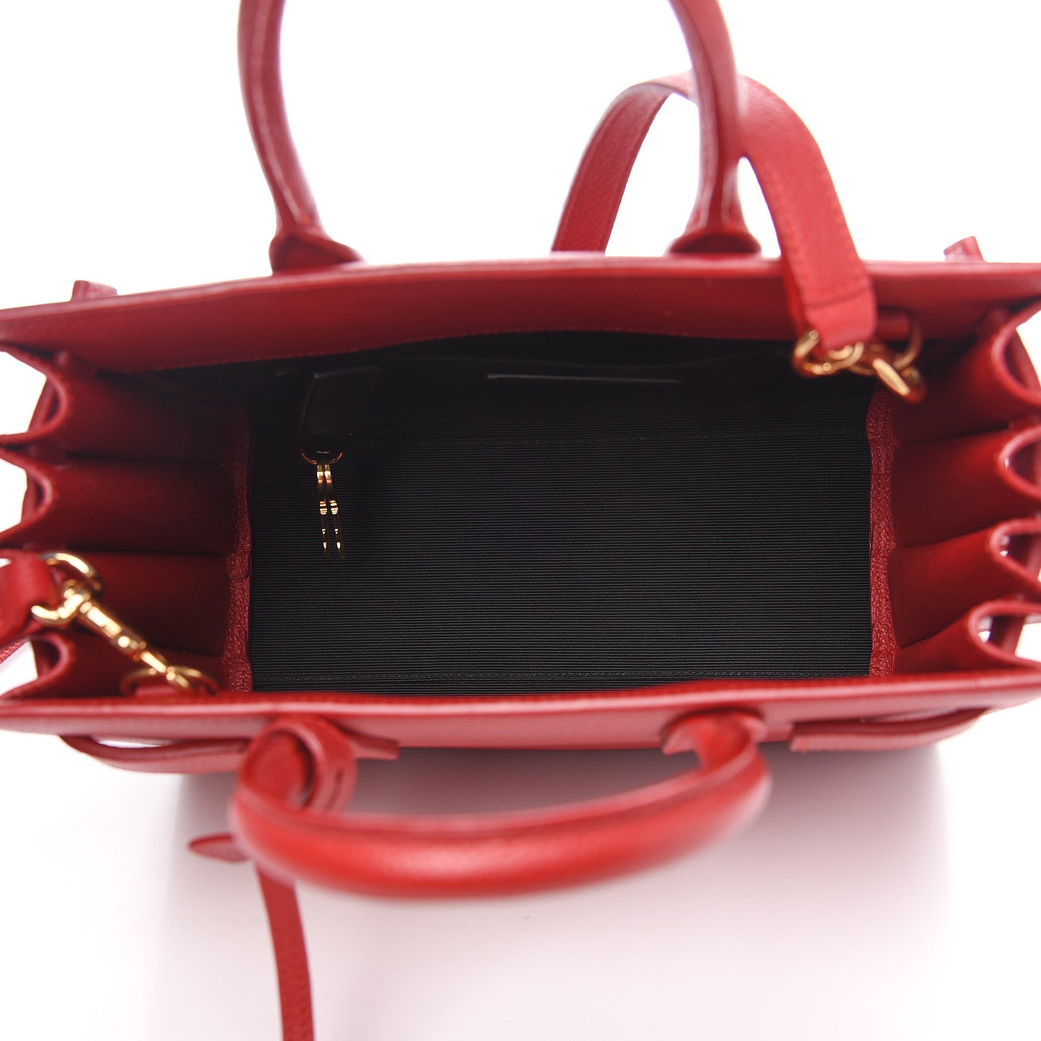 Saint Laurent Grained Calfskin Nano Sac De Jour Lipstick Red 4 of 11