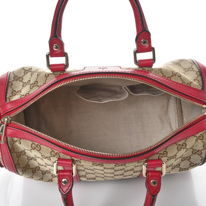 Gucci Monogram Medium Joy Boston Beige Red 6 of 11