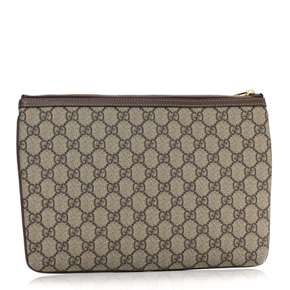 Gucci GG Supreme Monogram Large Ophidia Pouch Clutch Brown 3 of 7