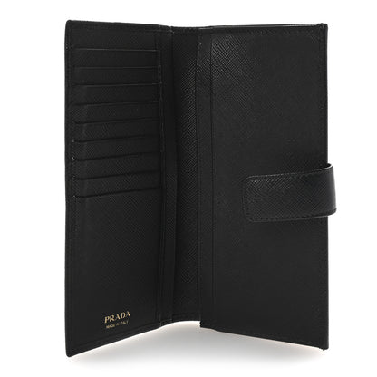 Prada Saffiano Metal Large Wallet Black 5 of 6