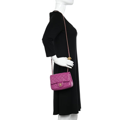 Chanel Lambskin Quilted Mini Pearl Crush Flap Purple 2 of 10