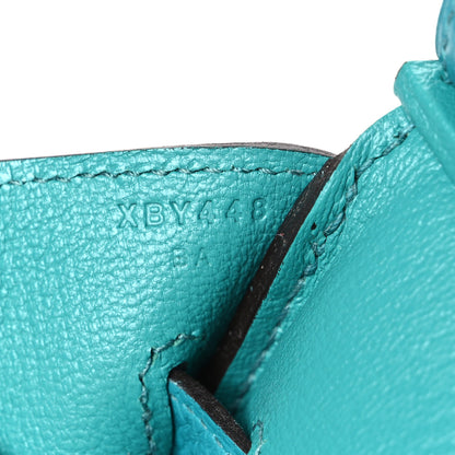 Hermes Taurillon Clemence Birkin 35 Bleu Paon 7 of 10