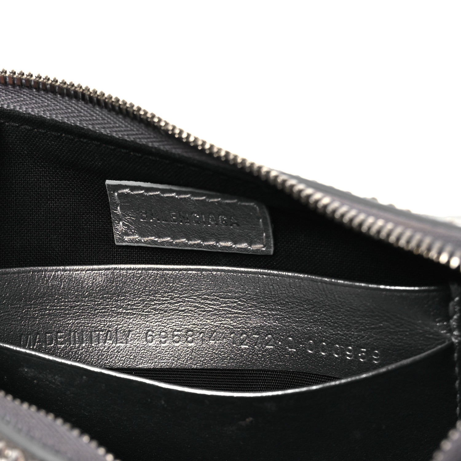Balenciaga Strass Suede Metallic Nappa Le Cagole Mini Purse With Chain Grey 7 of 12