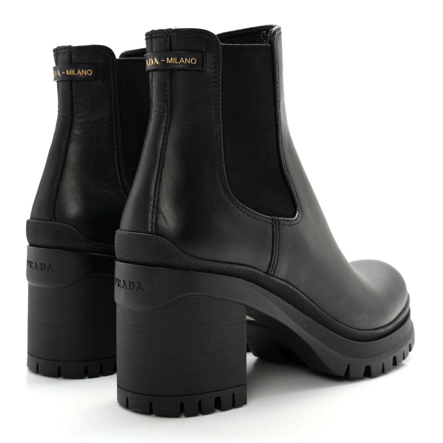 Vitello Montana Lug Sole Chelsea 55mm Boots 40.5 Black