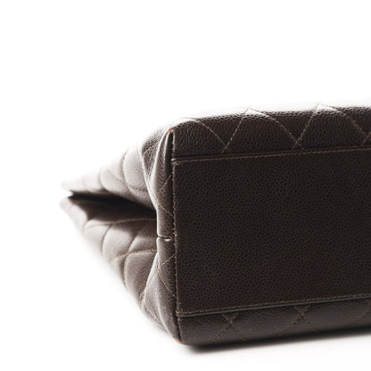 Chanel Caviar Quilted Shopper Tote Dark Brown 6 of 10