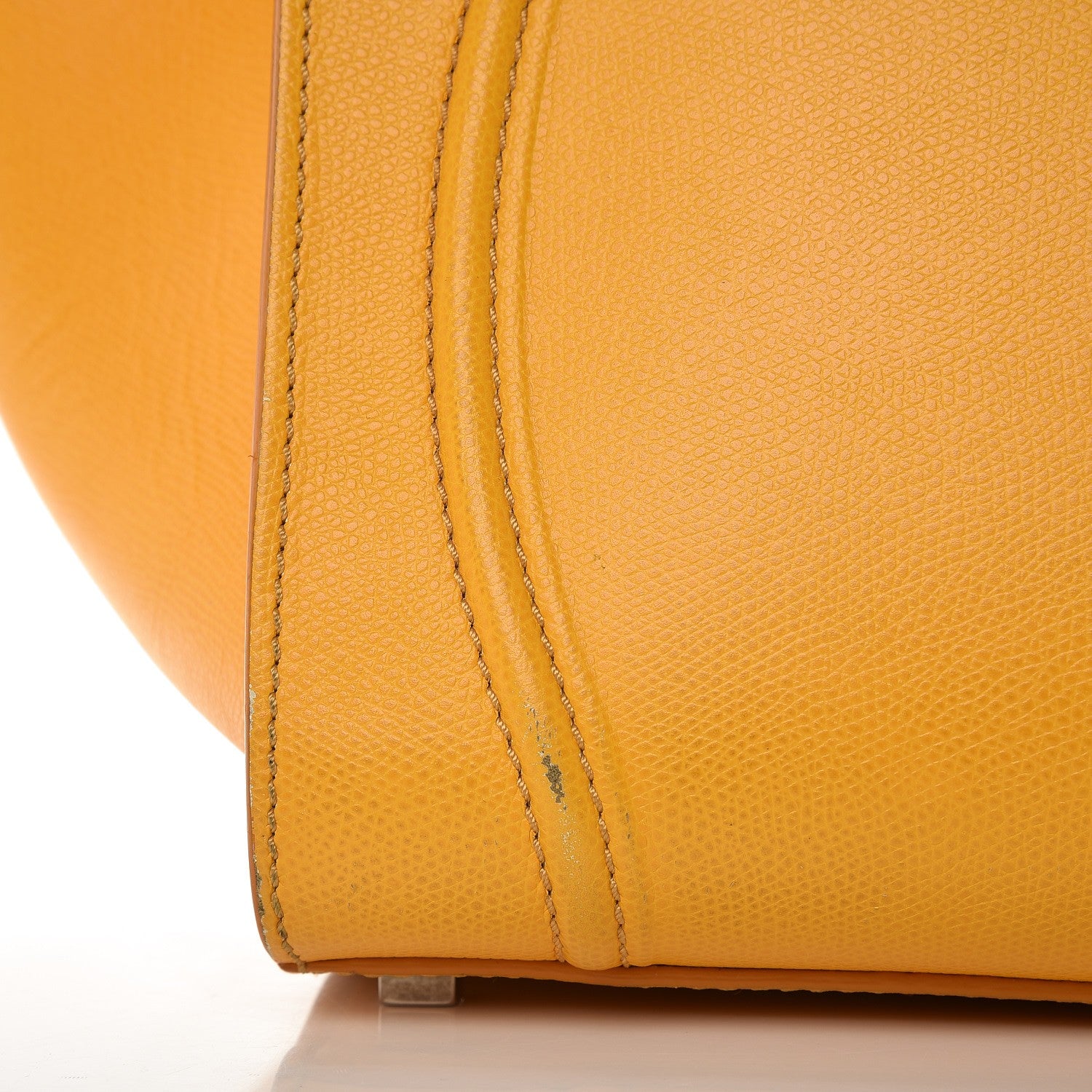 Celine Grained Calfskin Medium Phantom Luggage Saffron 14 of 19