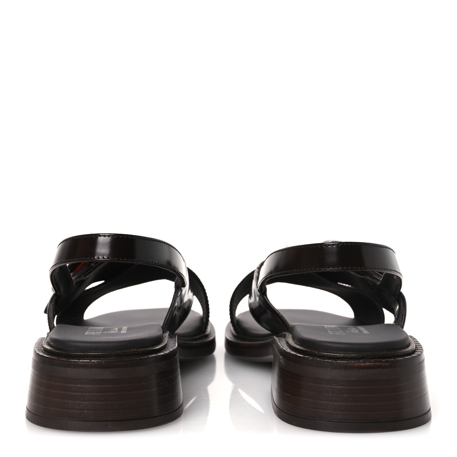 Prada Spazzolato Fume Re-Edition 1996 Buckle Sandals 41 Bruciato 6 of 11