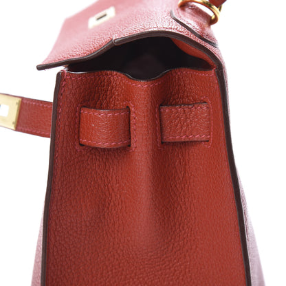 Hermes Chevre Mysore Kelly Sellier 28 Vermillion 11 of 37