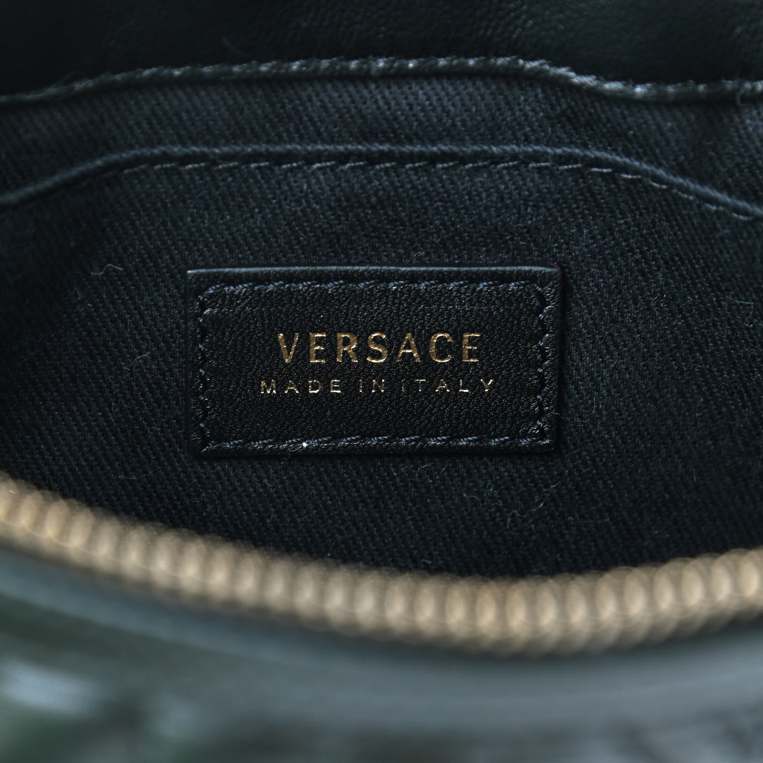 Versace Nappa Barocco Quilted Vanitas Chain Crossbody Bag Black 6 of 12