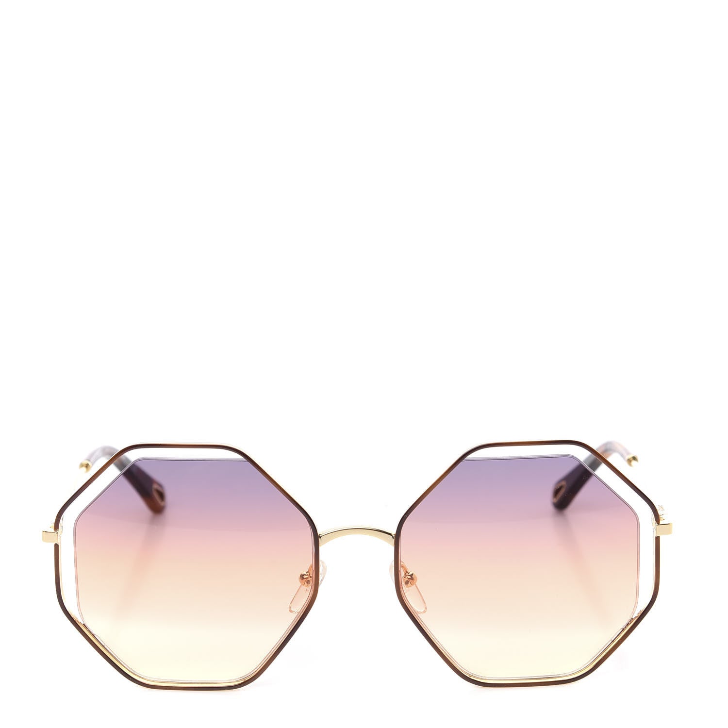 Chloe Poppy Geometric Sunglasses CE132S Havana Brown 2 of 7