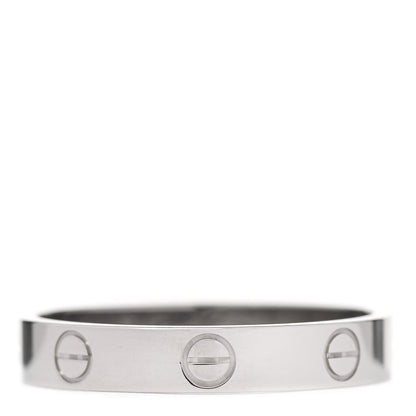 Cartier 18K White Gold 3.5mm LOVE Wedding Band Ring 58 8.5 1 of 5
