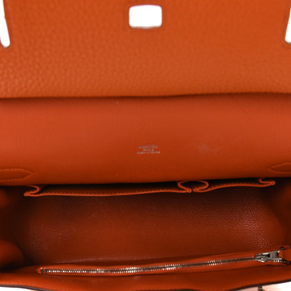 Hermes Taurillon Clemence Jypsiere 28 Orange 5 of 11