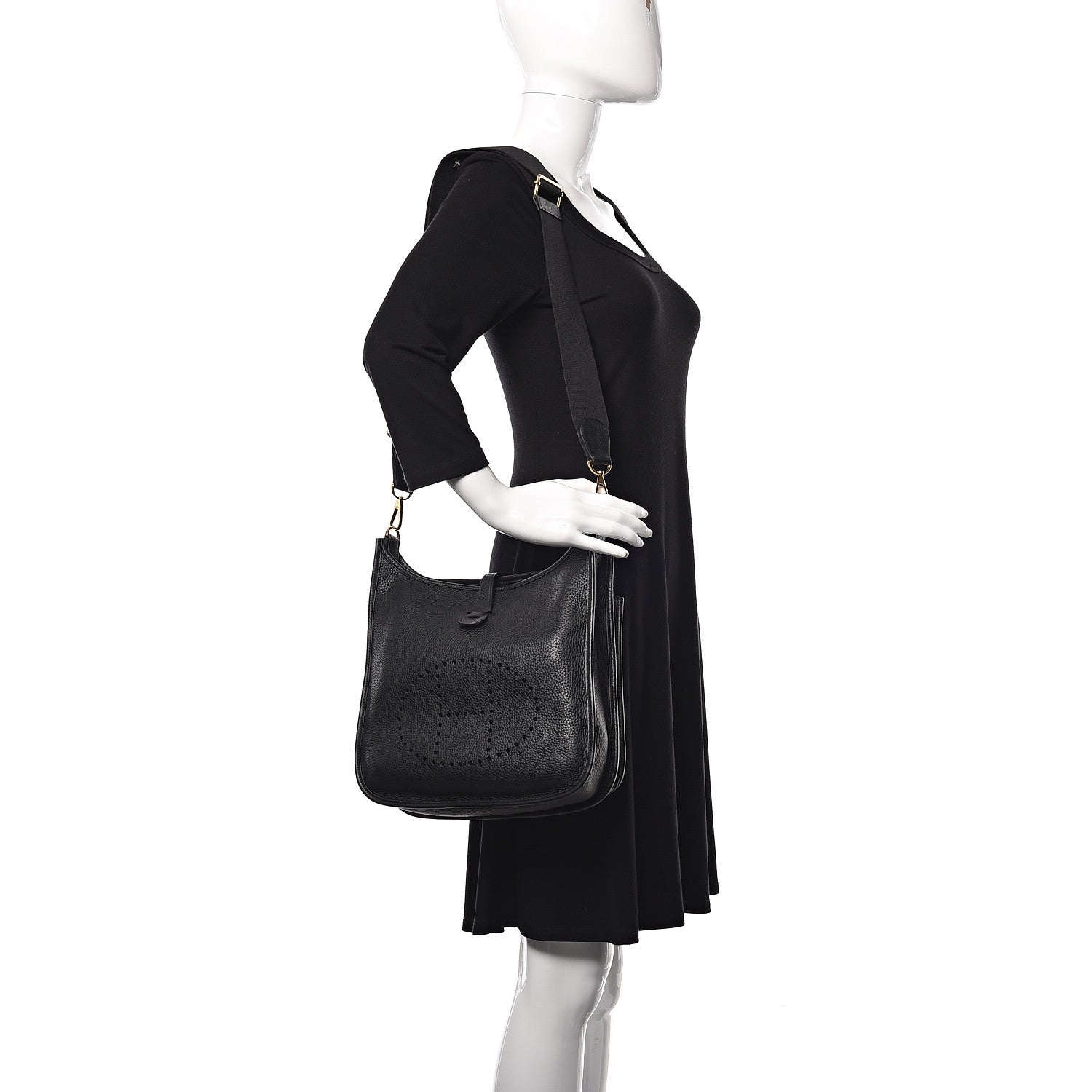 Hermes Taurillon Clemence Evelyne III PM Black 2 of 10
