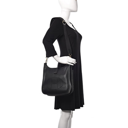 Hermes Taurillon Clemence Evelyne III PM Black 2 of 10