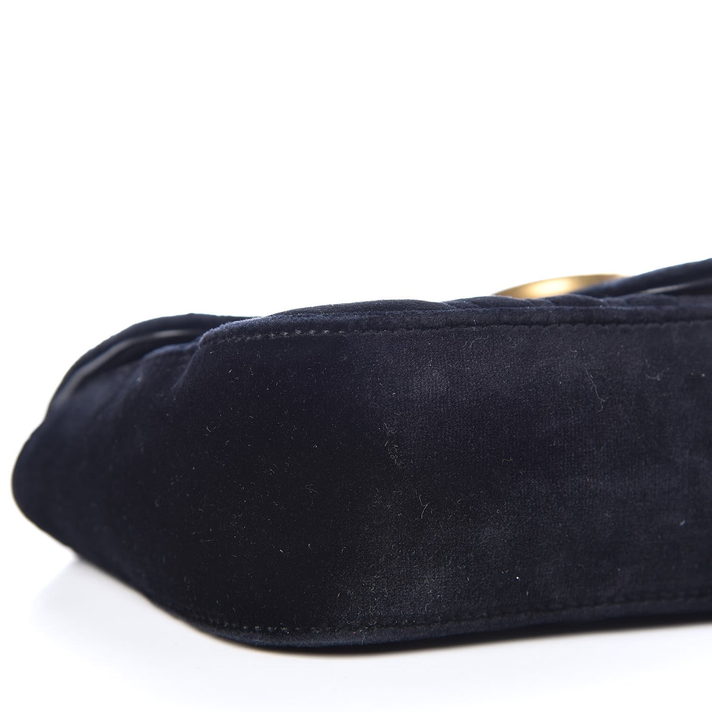 Velvet Matelasse Mini GG Marmont Shoulder Bag Black