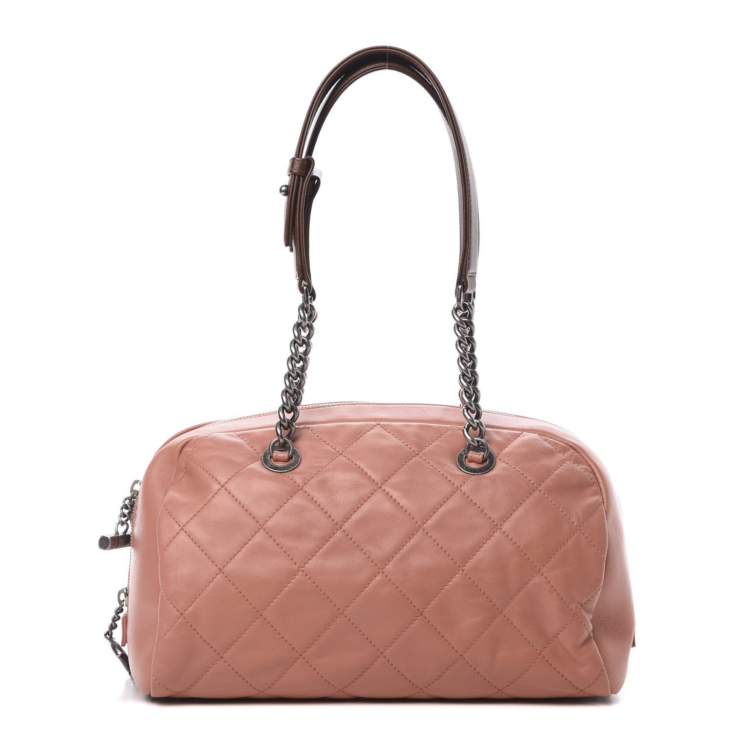 Calfskin Quilted Country Chic Bowler Pink