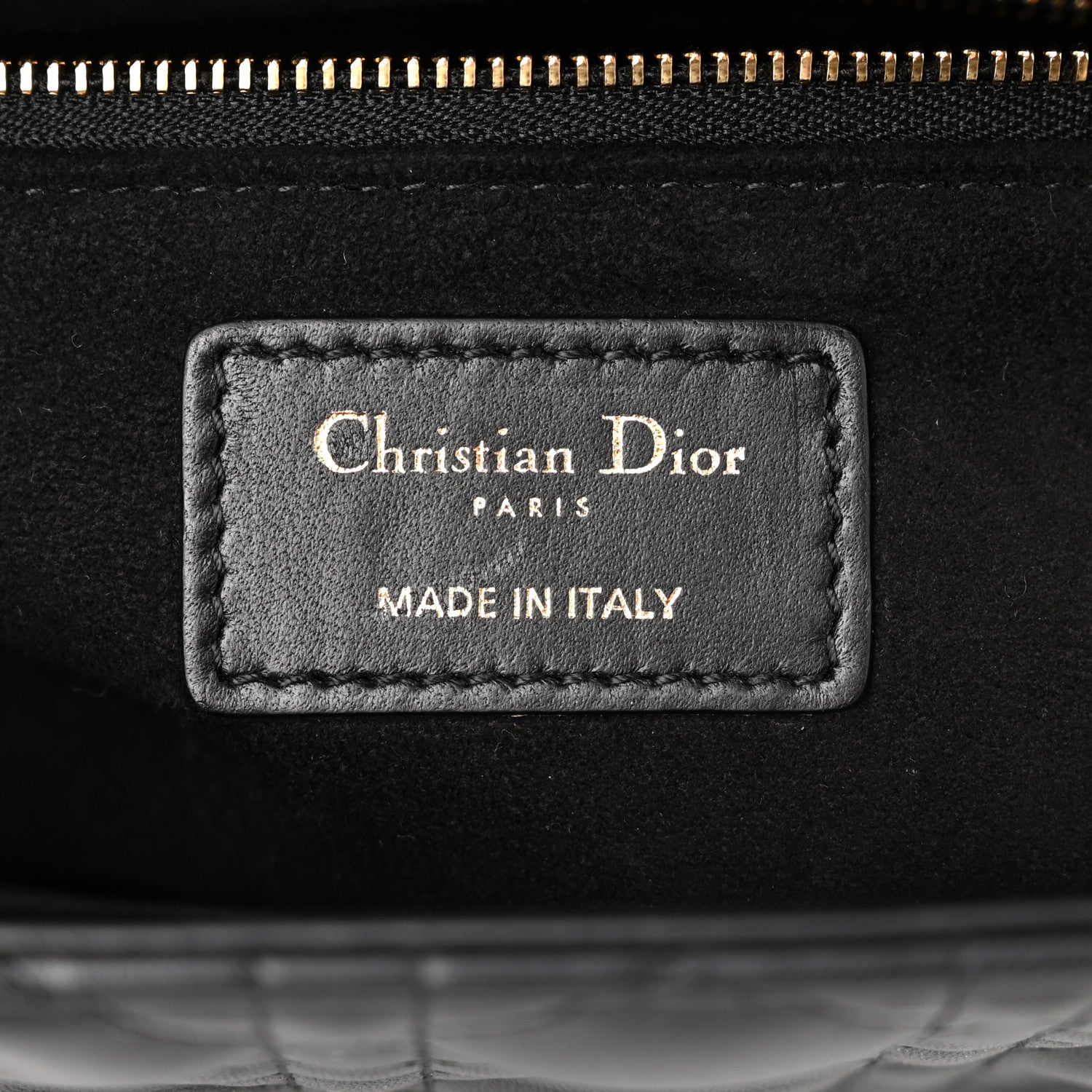 Christian Dior Lambskin Cannage Medium Lady Dior Black 6 of 11