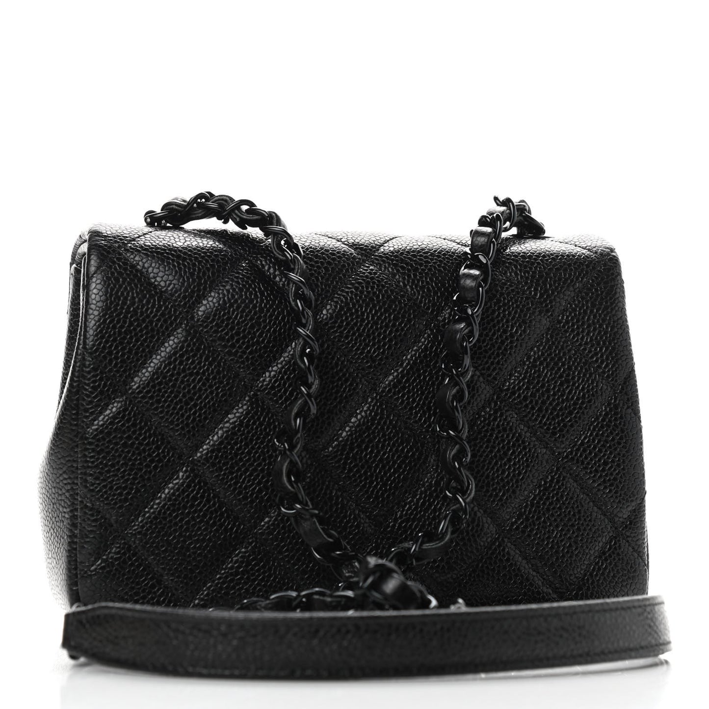 Caviar Quilted Incognito Mini Square Flap Black