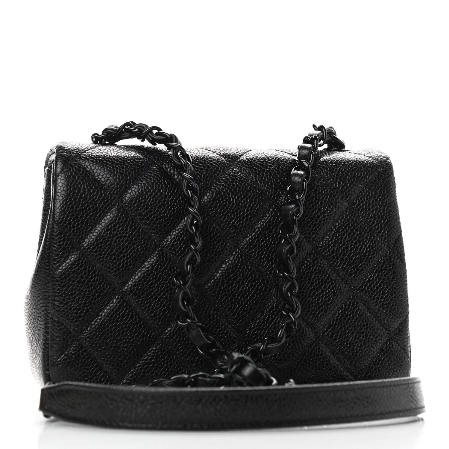 Chanel Caviar Quilted Incognito Mini Square Flap Black 3 of 9