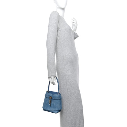 Givenchy Denim Shark Lock Bucket Bag Medium Blue 2 of 10