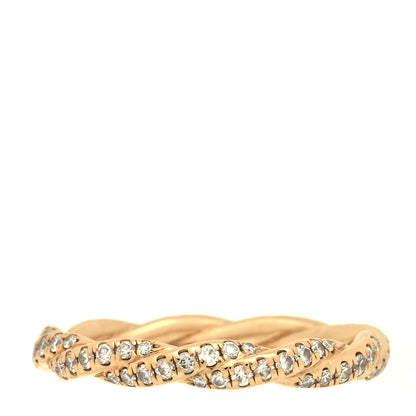David Yurman 18K Yellow Gold Diamond Pave Flex Ring 51 5.75 3 of 5
