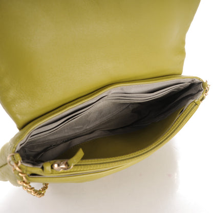 Chanel Lambskin Half Moon Wallet On Chain WOC Green 5 of 11